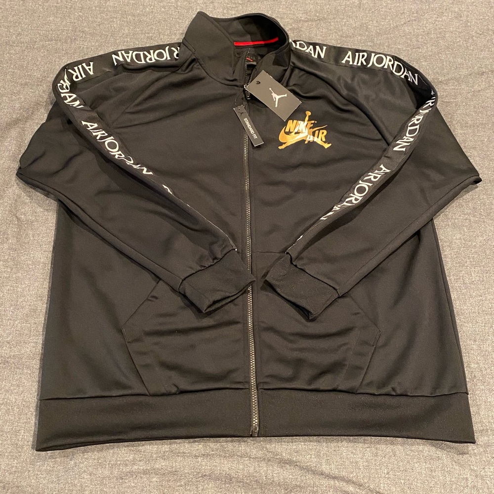 Air Jordan Black and Gold Track Jacket